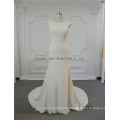 Sheer Crepe Fabric Europe Style Mermaid Wedding Gown
